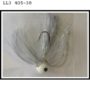 3/8 oz Walleye Jig Holo Silver, Solid White, Transparent